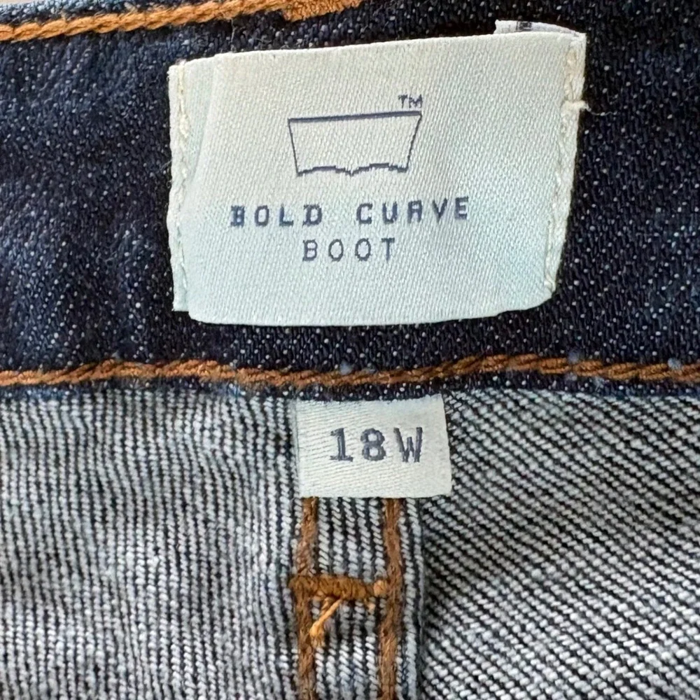 Vtg Y2K Levis Bold Curve Bootcut Jeans 18W Dark Indigo Curvy Indie Sleaze Retro